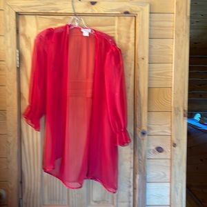 Just Flora Red Sheer Robe with Red bottoms to match 💛💛REDUCED PRICE 💛💛